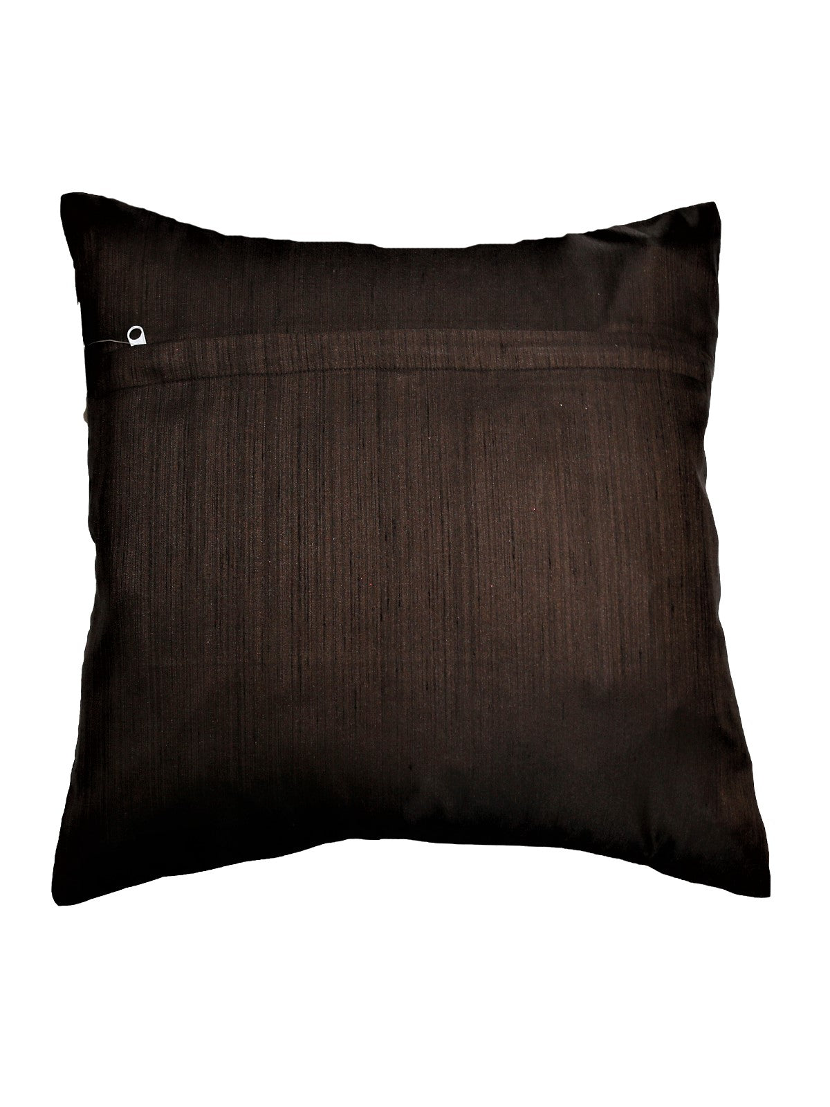 Plain dark brown reverse with concealed zip