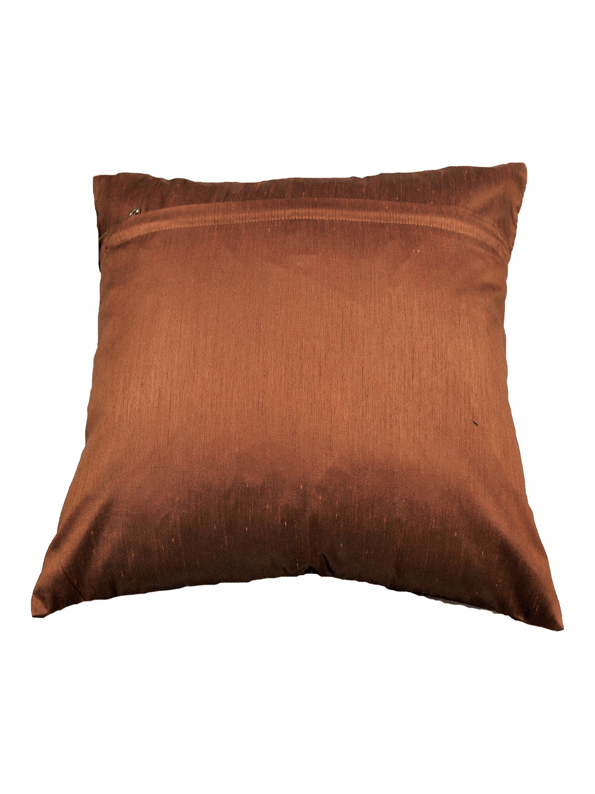 Plain copper brown reverse with a concealed zip