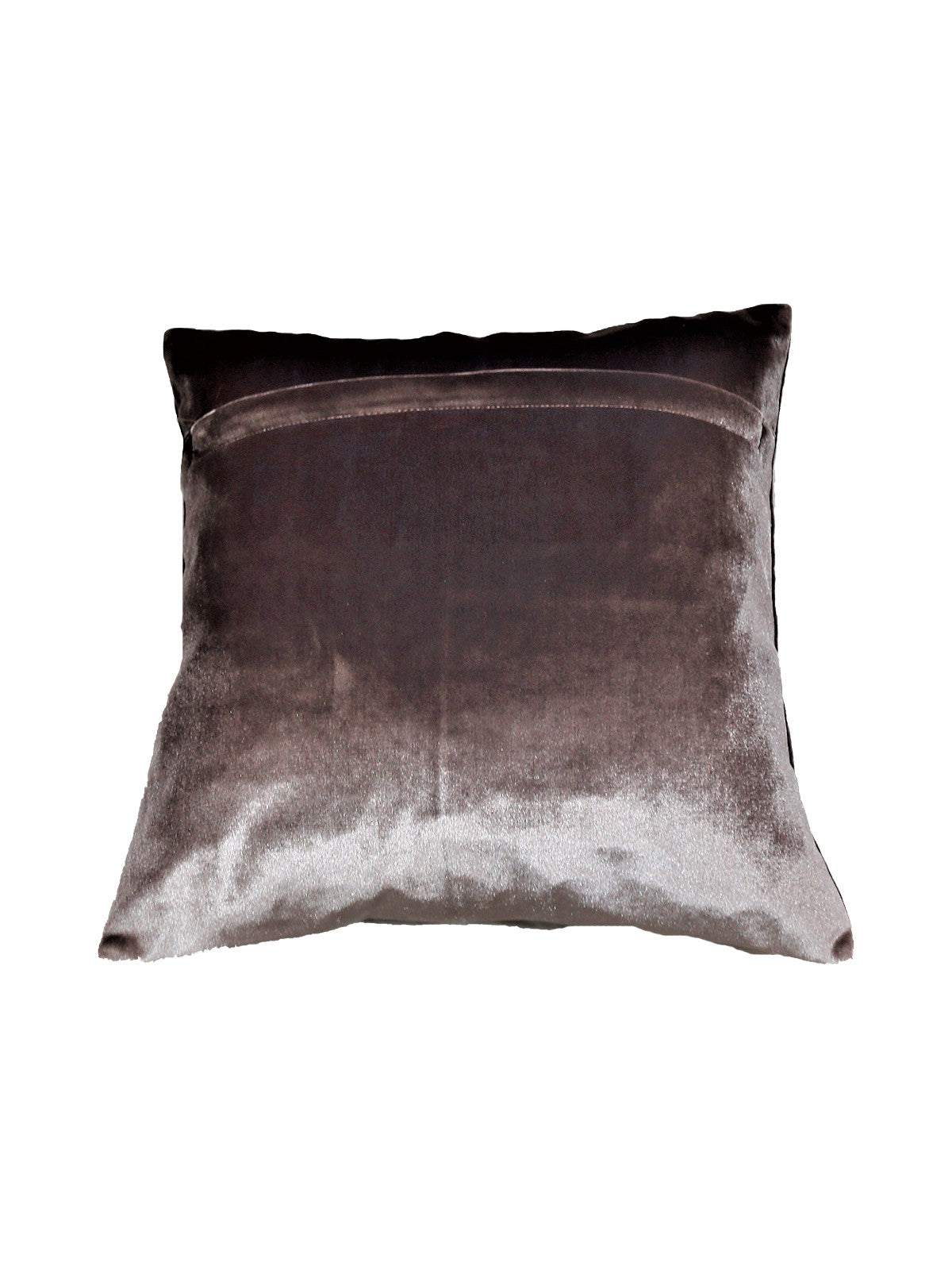 Same charcoal-to-silver ombre velvet on the reverse, concealed zip