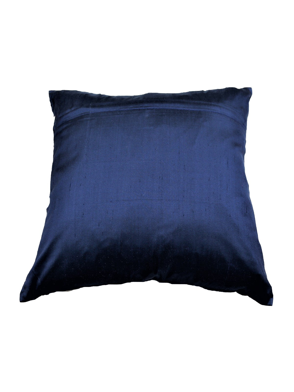 Plain navy blue polysilk reverse with a concealed zip