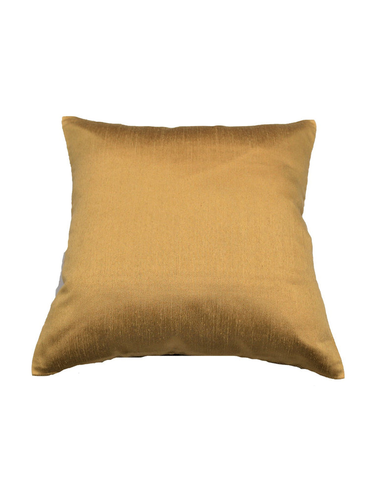 (Gold) Plain- Polyester Cushion Cover - Jagdish Store Online Since 1965