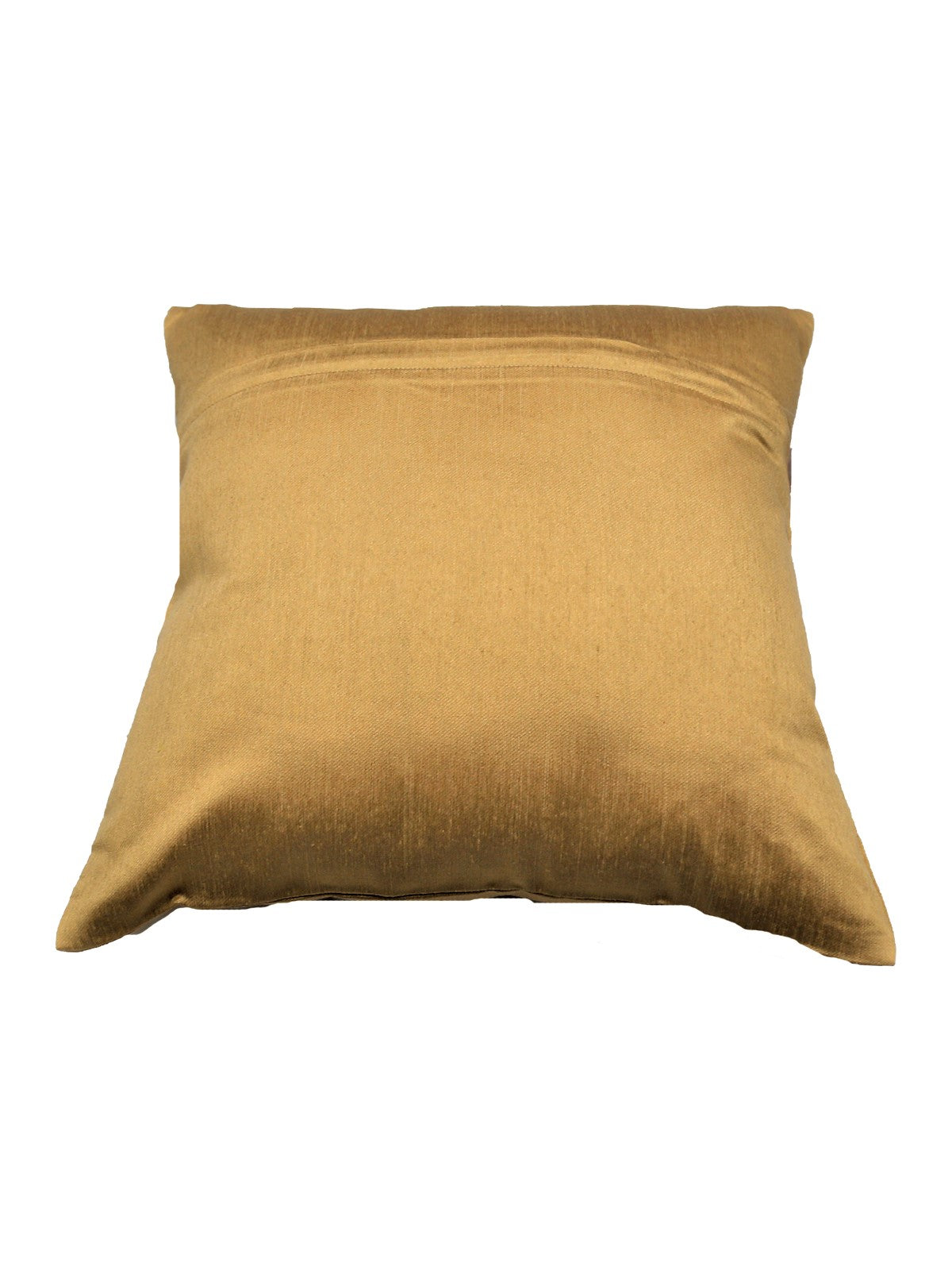 Plain antique gold reverse with a concealed zip