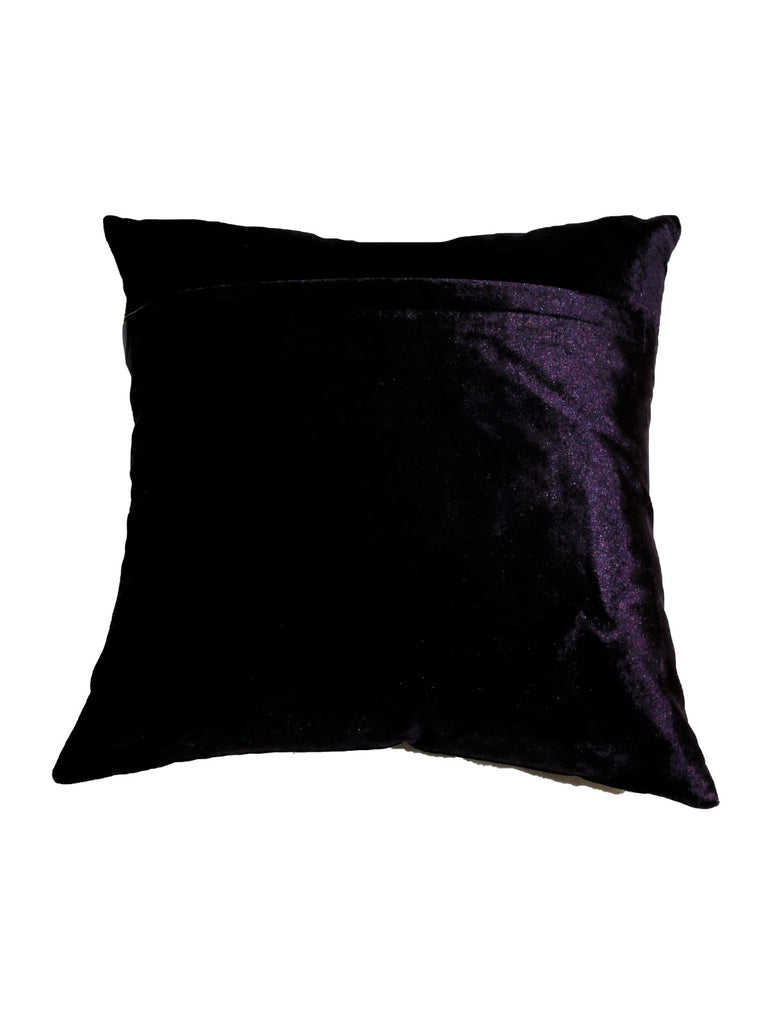 (Purple)Plain- Velvet Cushion Cover - Jagdish Store Online Since 1965