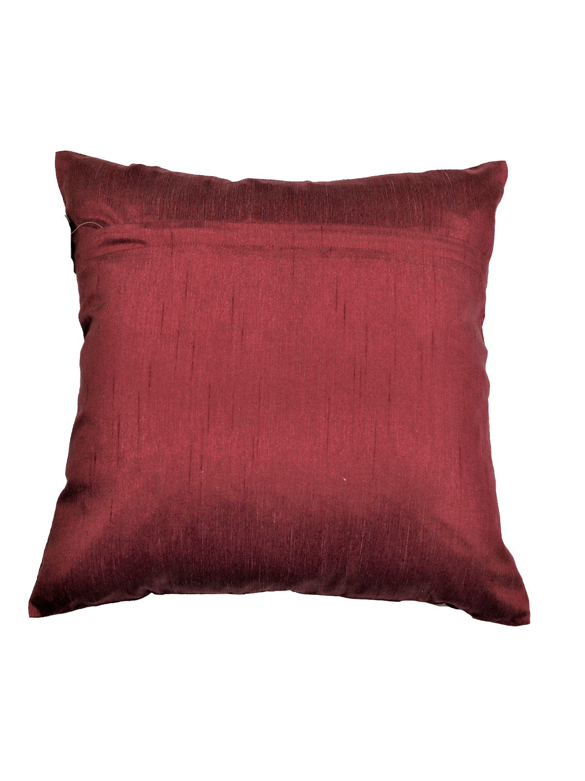 Plain maroon-red reverse with concealed zip
