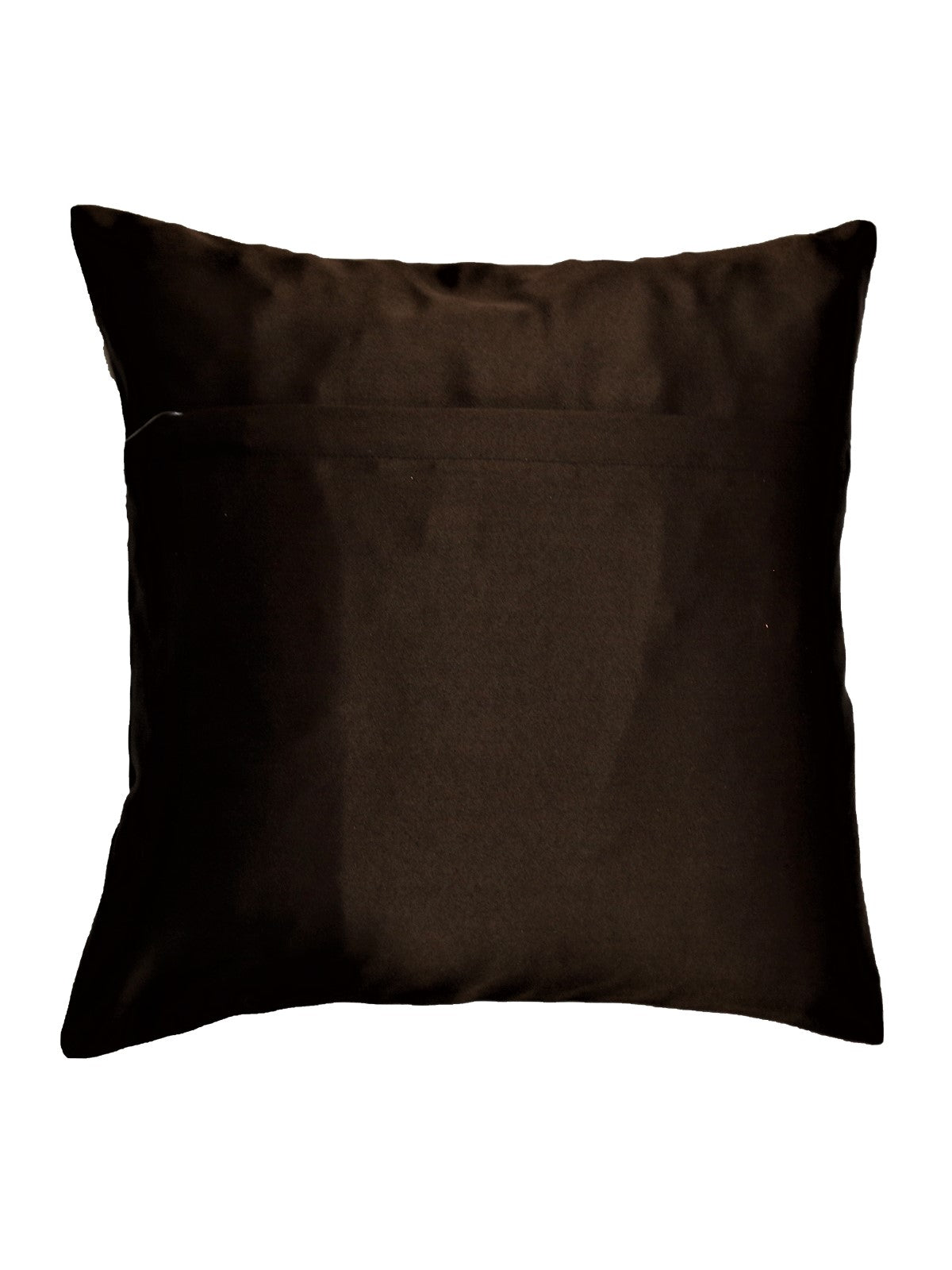 Plain dark brown reverse with concealed zip