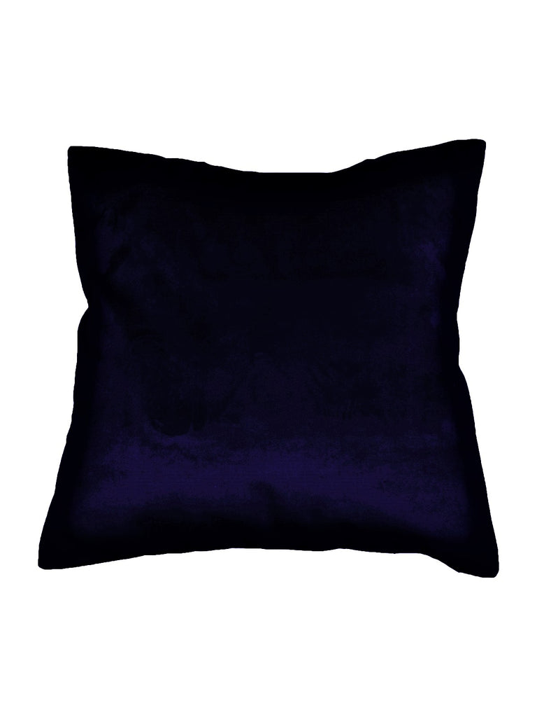(N.Blue)Plain- Velvet Cushion Cover - Jagdish Store Online Since 1965