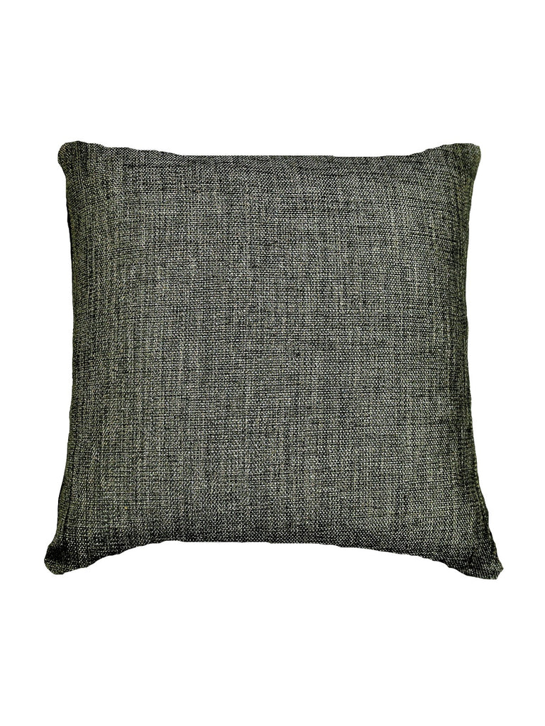 Reversible(Green)Snake printed-Cotton/Leather Cushion Cover - Jagdish Store Online Since 1965