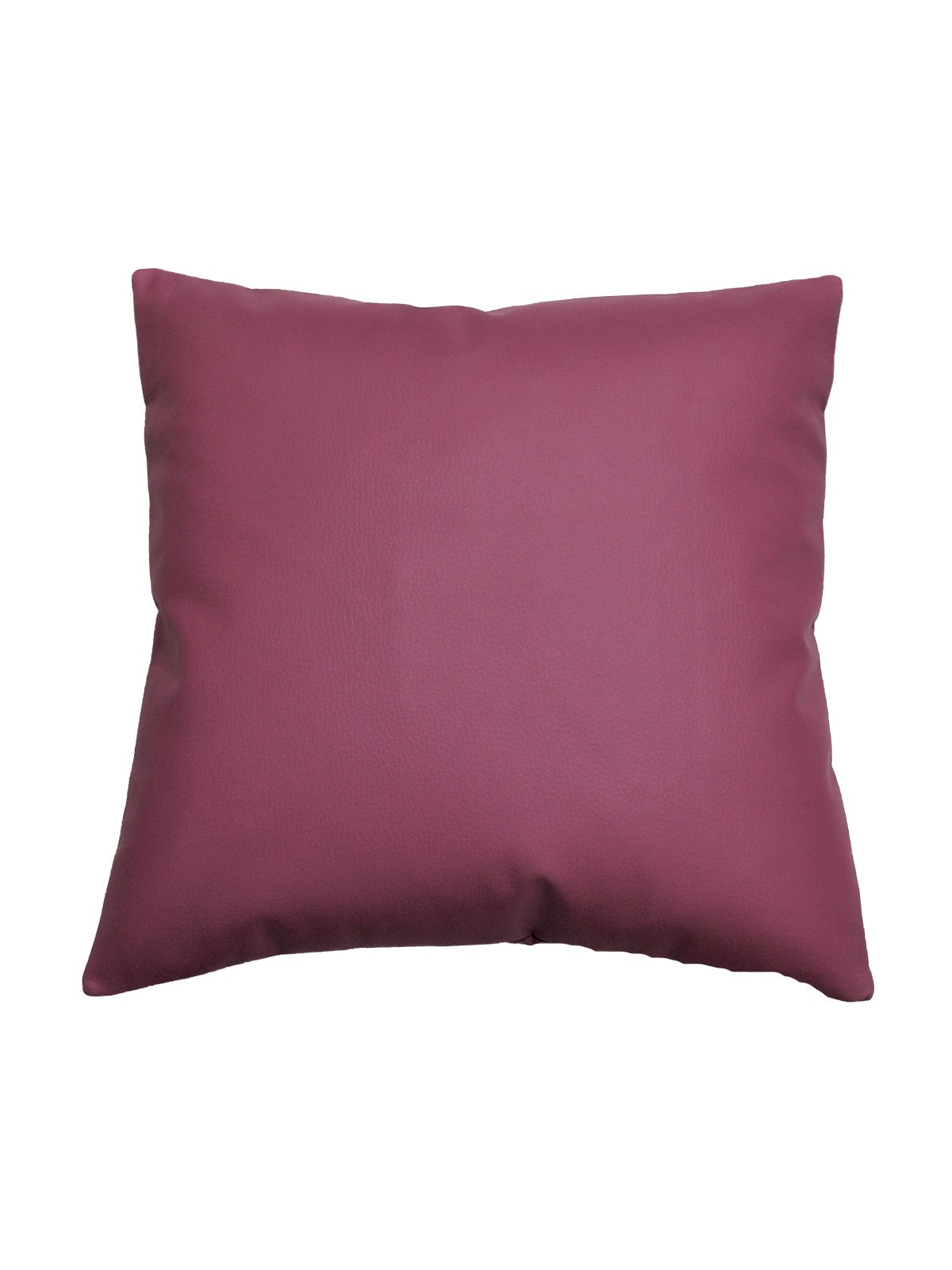 Dusty mauve-plum leather cushion cover