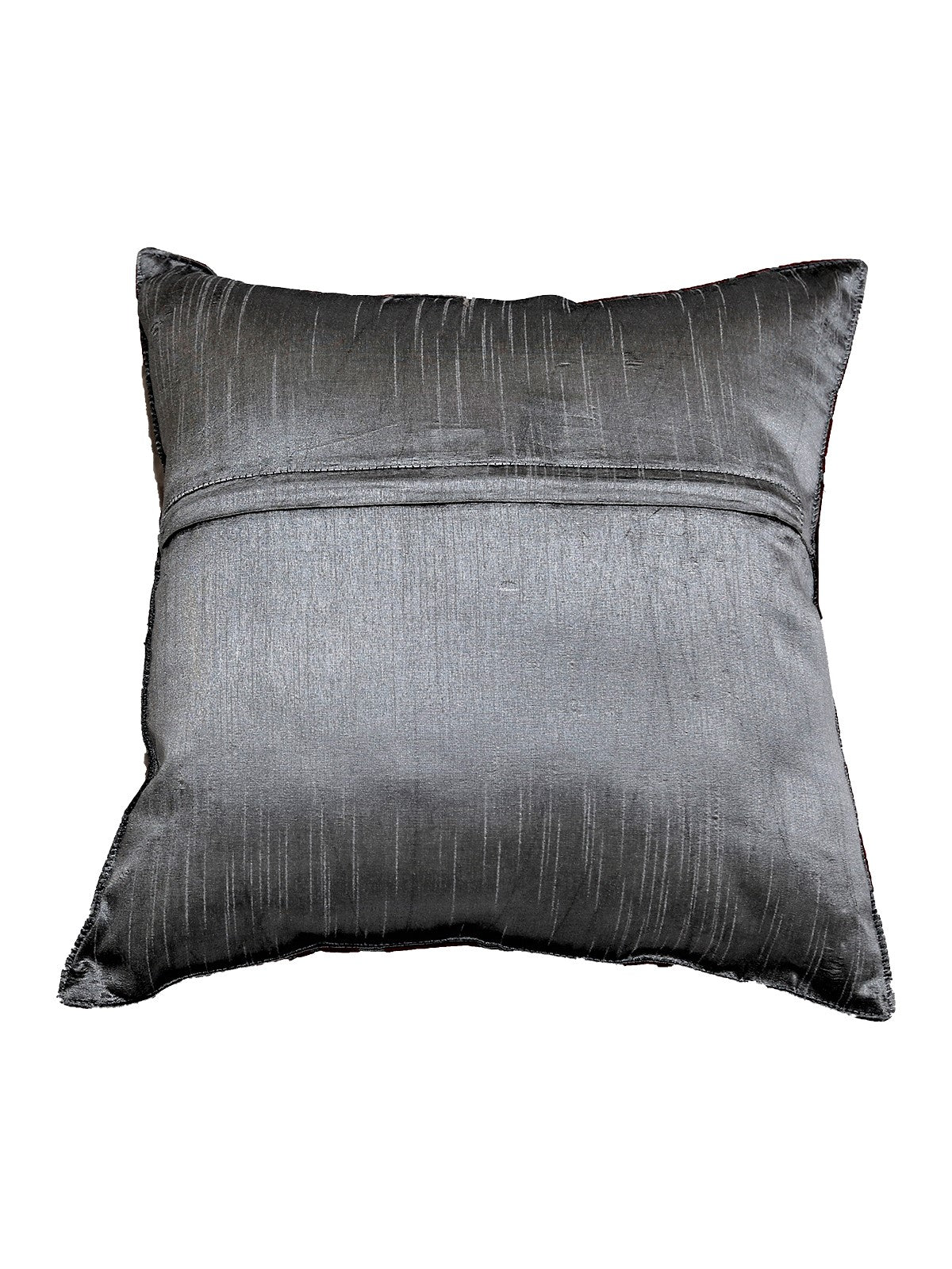 Plain charcoal-grey reverse with concealed zip