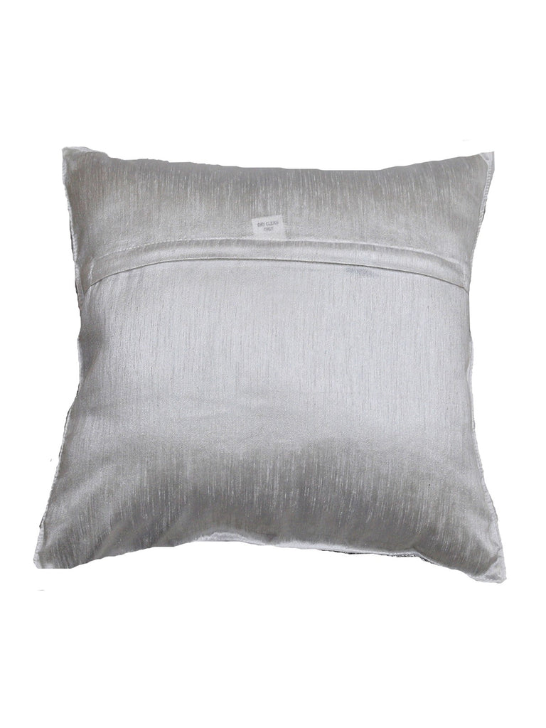 (White)Embroidery- Polyester Cushion Cover - Jagdish Store Online Since 1965