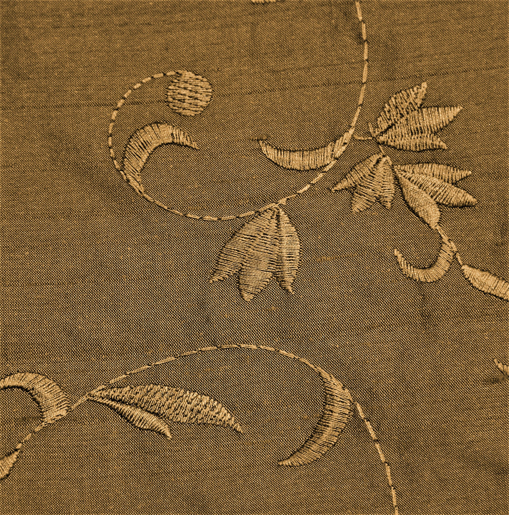 1633 Emb Upholstery Fabric Silk (Rust/Beige)-Rs. 1675 per mtr - Jagdish Store Online Since 1965