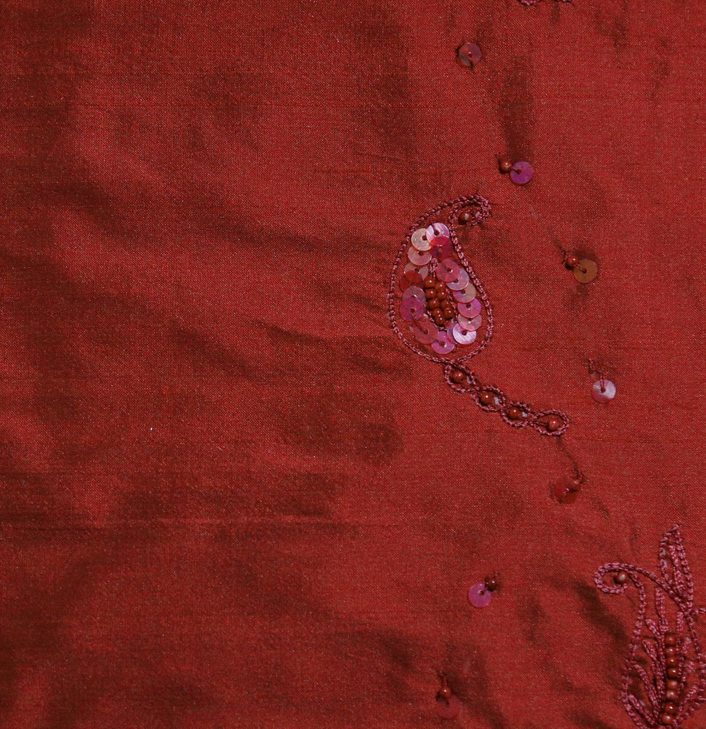 Anu/3848 Upholstery Fabric Silk (Maroon)-Rs. 1650 per mtr - Jagdish Store Online Since 1965