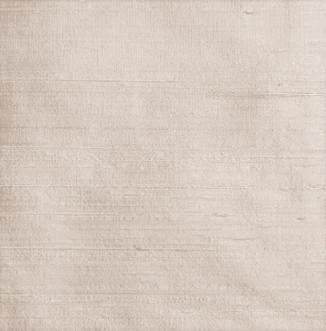Ivory-beige dupion silk upholstery fabric with a crisp, slubbed texture