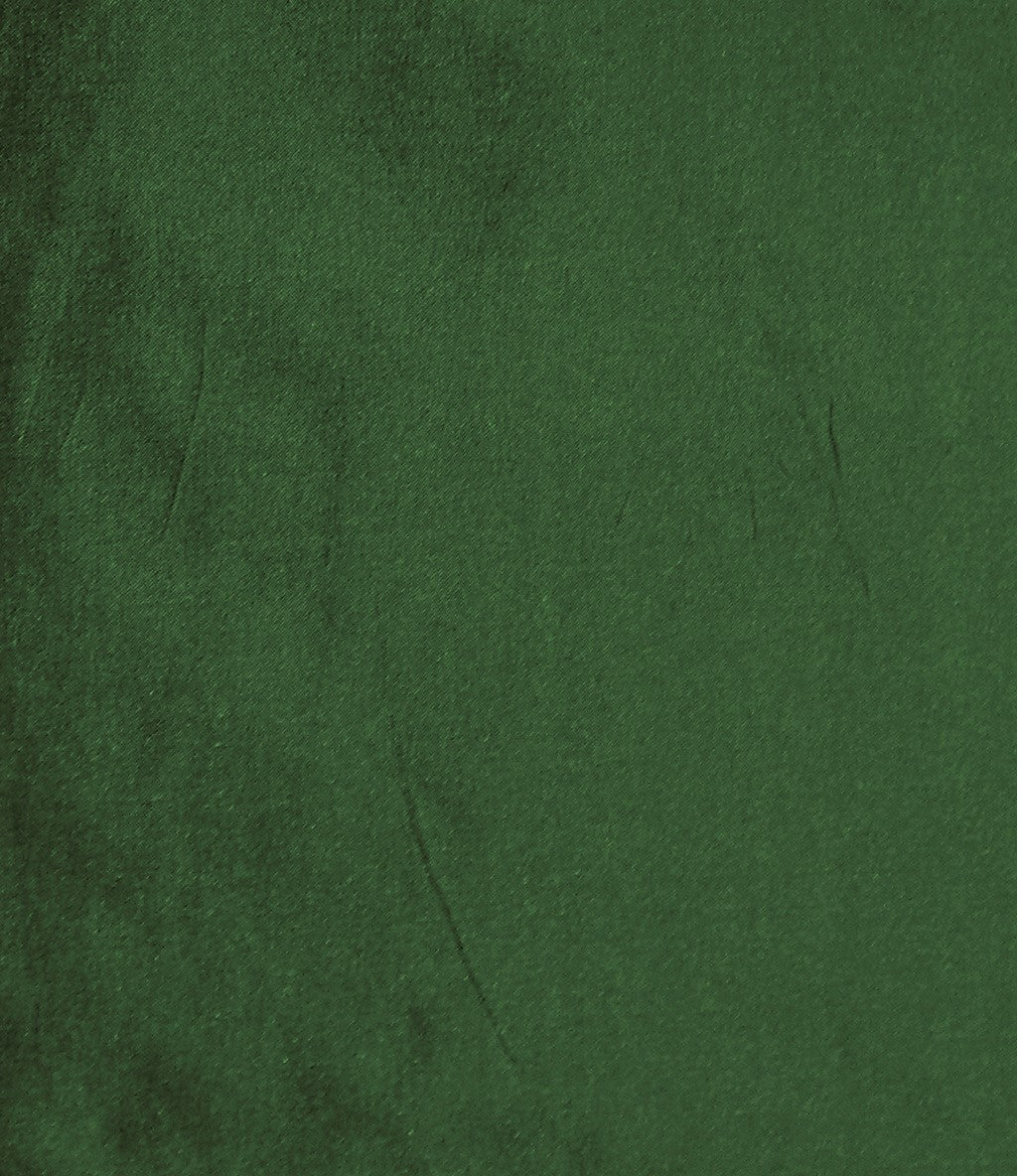 Forest green silk upholstery fabric in a plain, even colour