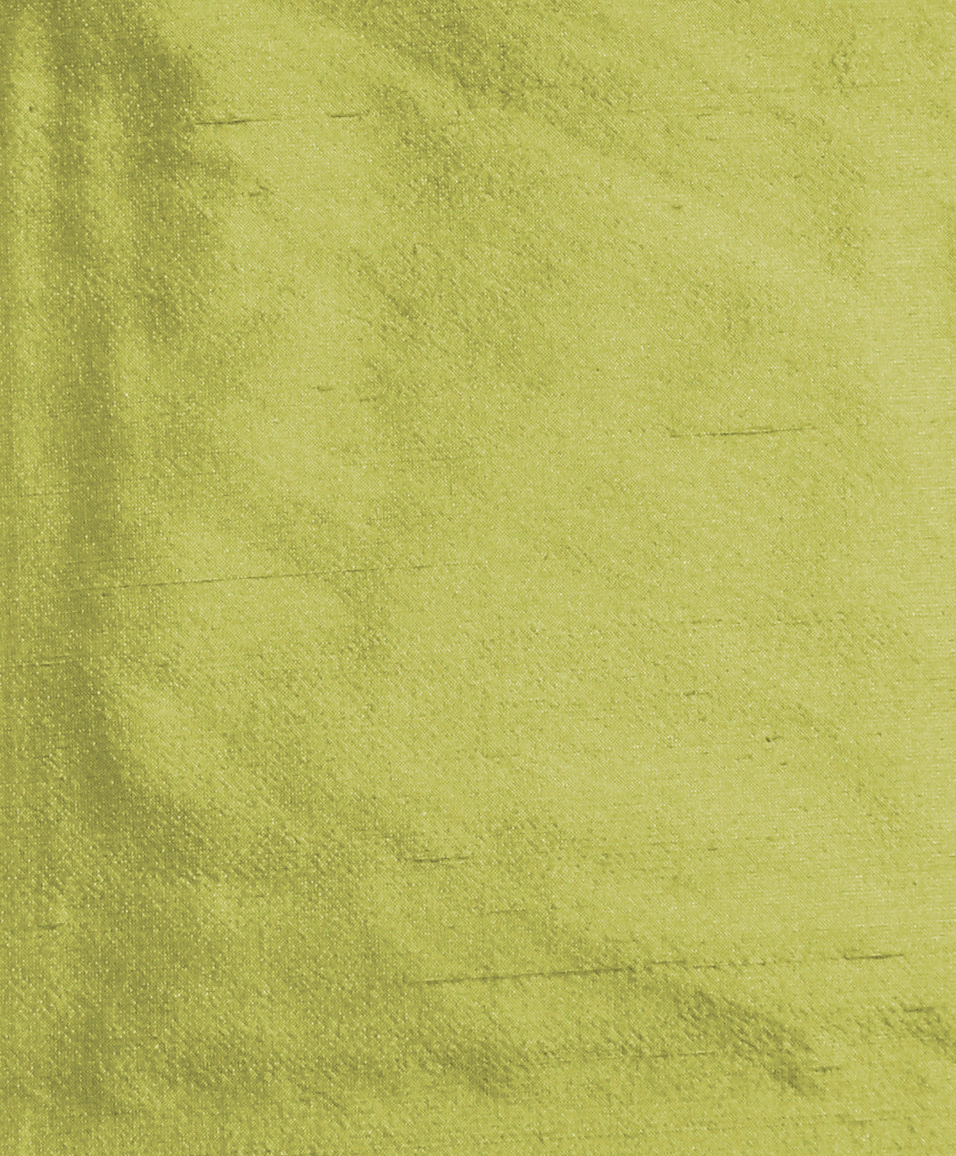 Yellow-green silk upholstery fabric in a plain, even colour