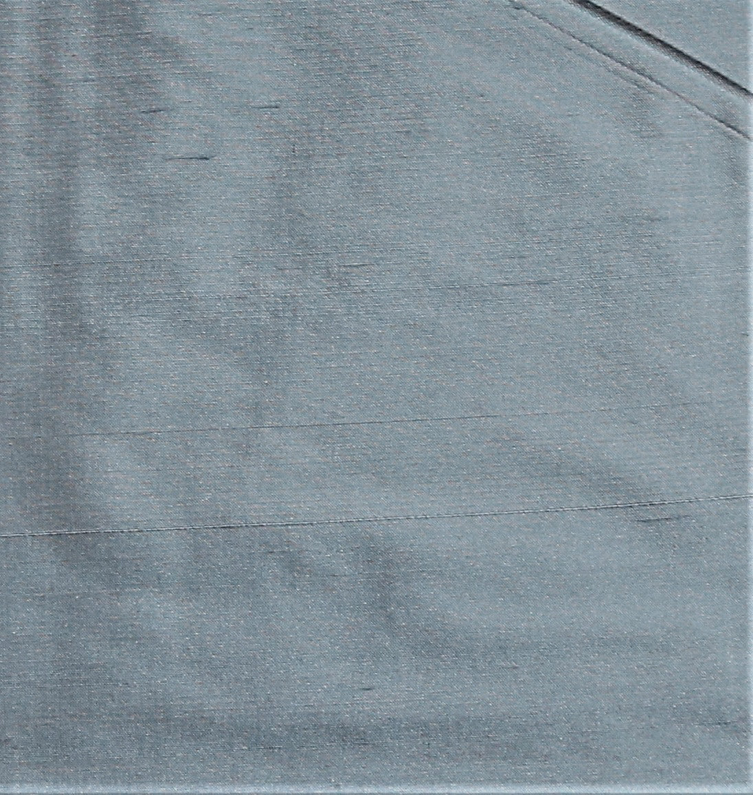 Steel blue silk upholstery fabric in a plain, even colour