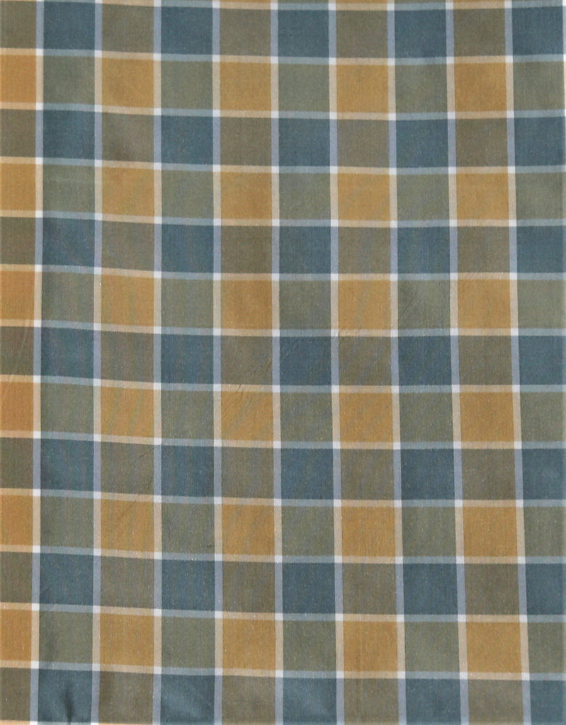 Zena Check Upholstery Fabric Silk (Multi)-Rs. 950 per mtr - Jagdish Store Online Since 1965