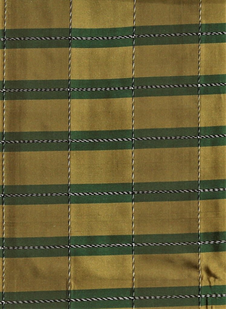 Firenze Rib Upholstery Fabric Silk (Green/Gold)-Rs. 1150 per mtr - Jagdish Store Online Since 1965
