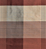 Topaz Check Upholstery Fabric Silk (Rust/Beige)