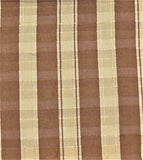 Tussar Feswa Check Upholstery Fabric Silk (Rust)