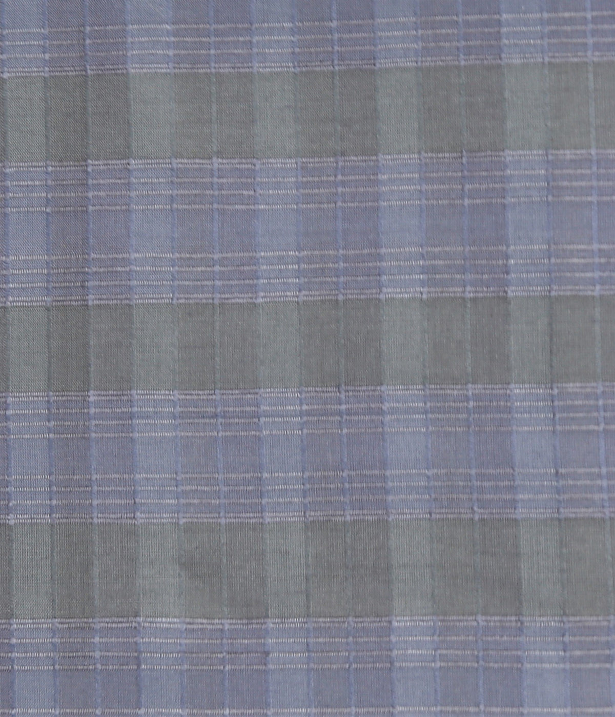 Soft blue-grey silk upholstery fabric in a windowpane check