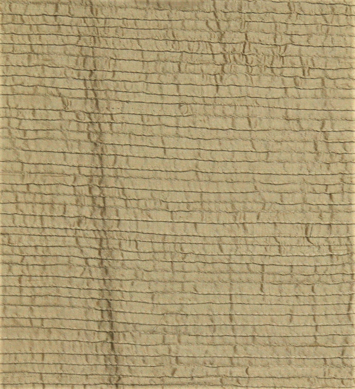 Tan-gold silk upholstery fabric with a subtle self-striped ribbed texture