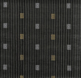 Vs Stripe Upholstery Fabric Silk (Black)