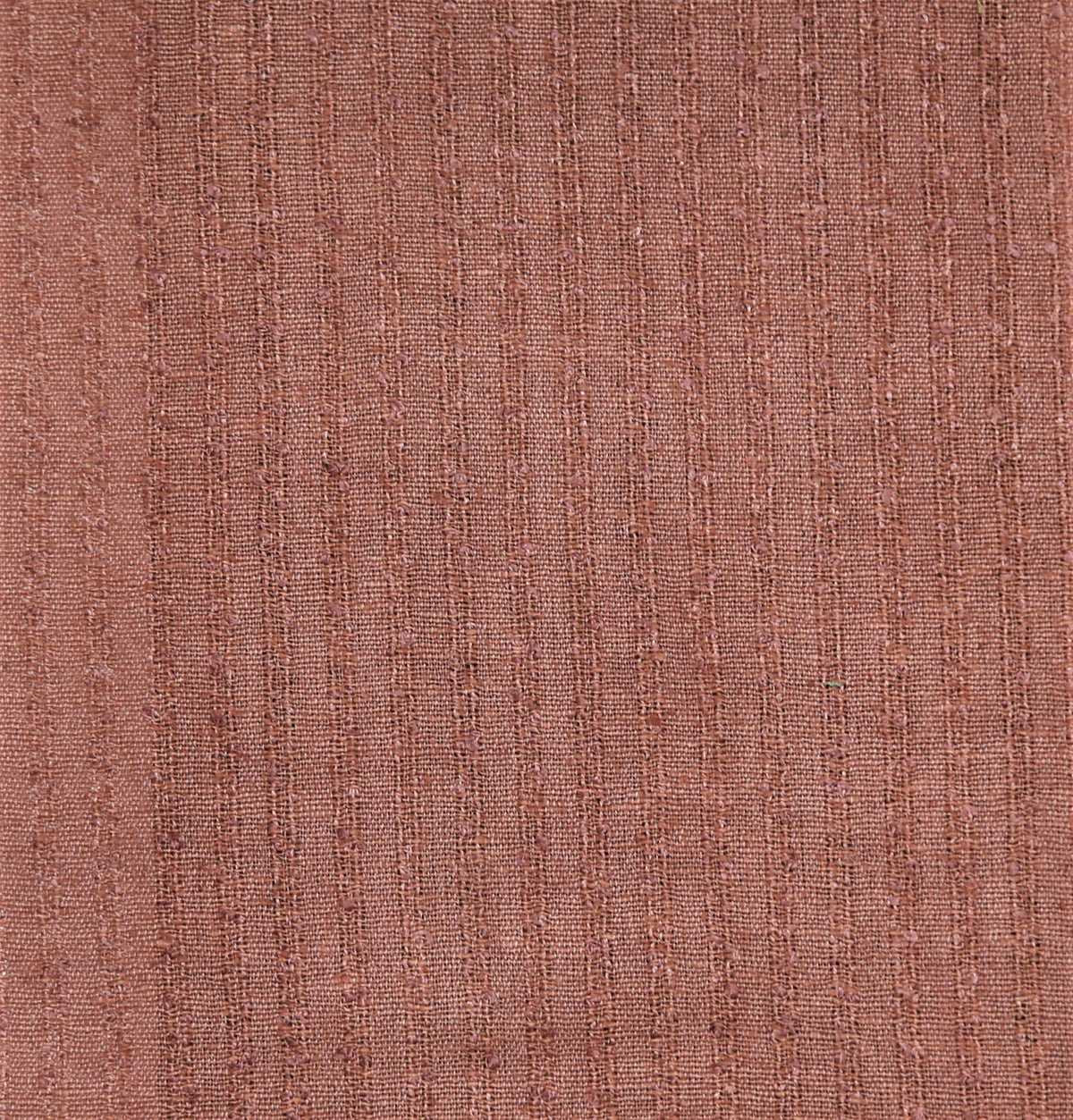 Dusty rose silk upholstery fabric with a fine self-striped ribbed texture