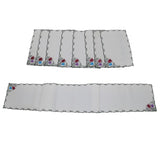 (White) Water Filling Stiched with Embroidery Table Mat-Cotton(9 PCS Set) - Jagdish Store Online Since 1965
