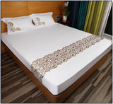 Kalagya LotoBianco Embroidery Cotton Bedsheet(112 X 112 Inch) Set -(1 bedsheet+ 2 Pillow Covers) - Jagdish Store Online Since 1965