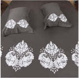 Kalagya-Calendula Embroidery Cotton Bedsheet(112 X 112 Inch) Set -(1 bedsheet+ 2 Pillow Covers) - Jagdish Store Online Since 1965