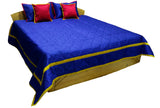 Reversible Plain PolySilk Quilted BedCover Set-(1 bedcover+ 2 Pillow Covers + 2 Cushion Covers) - Jagdish Store Karol Bagh Online Since 1965
