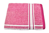 (Pink) Striped Cotton Bath Towel(27 X 54 Inch) - Jagdish Store Online Since 1965