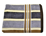 (Brown) Striped Cotton Bath Towel(27 X 54 Inch) - Jagdish Store Online Since 1965