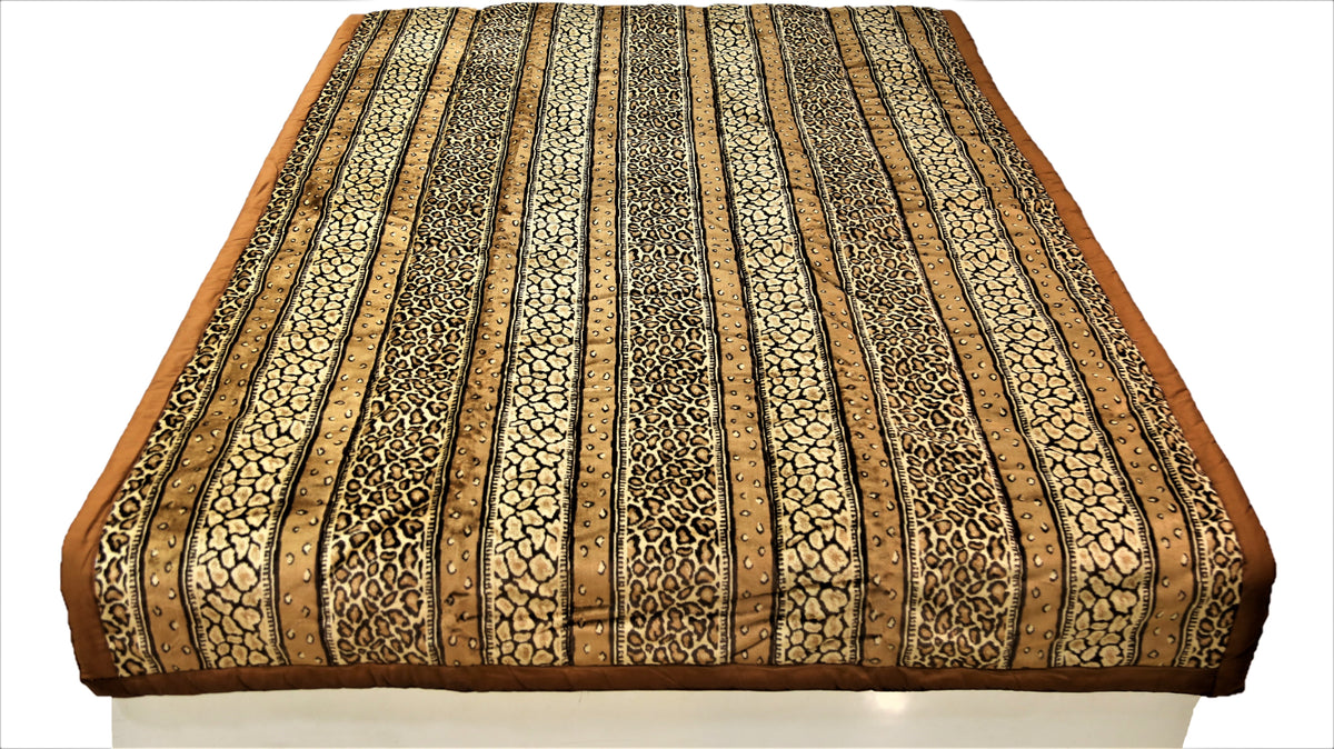 Jaipuri(Brown) Blanket Quilt (60x90 Inch)-250 GSM - Jagdish Store Online Since 1965