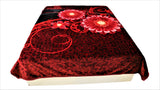 Floral print (Maroon)Blanket(220 X 240 Cm)-Polyester(3 Kg) - Jagdish Store Online Since 1965