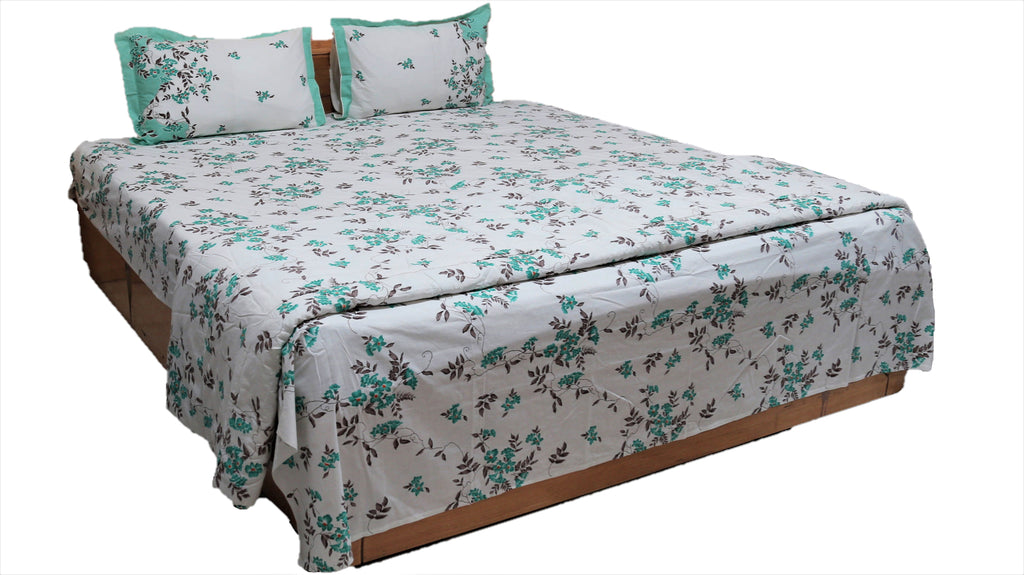 Printed Cotton AC Set-(1 bedsheet+ 1 AC Quilt + 2 Pillow Covers) - Jagdish Store Online Since 1965