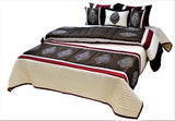 Saroski Dupion Silk Wedding Set-(1 bedcover+ 1 Quilt + 2 Pillow Covers + 3 Cushion Covers) - Jagdish Store Online Since 1965