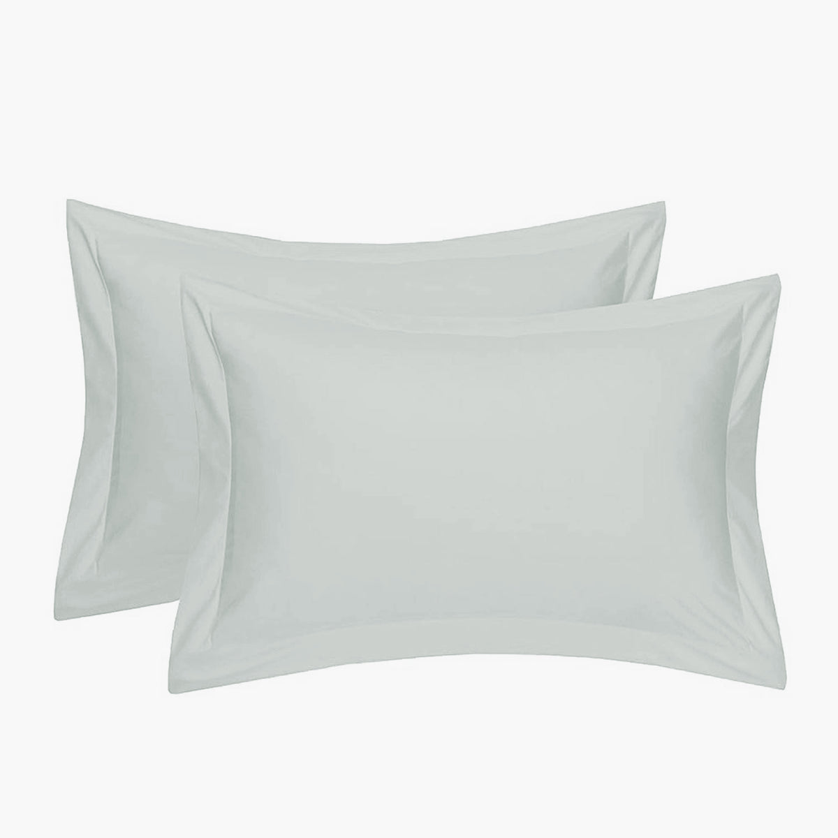 Green Plain Cotton Pillow Cover front view