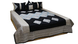 Exotica PolySilk Quilted BedCover Set-(1 bedcover+ 2 Pillow Covers + 2 Cushion Covers) - Jagdish Store Online Since 1965