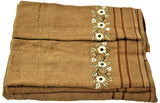 (Camel) Embroidery Cotton Bath Towel Set-4 Pcs Set - Jagdish Store Online Since 1965