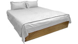 Striped(White)Cotton/Satin  AC Set-(1 bedsheet+ 1 AC Quilt + 2 Pillow Covers) - Jagdish Store Online Since 1965