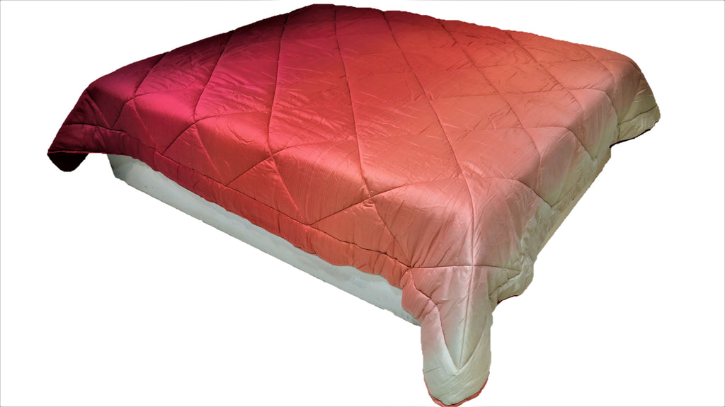 Double Shade(Pink) PolyCotton Quilt (90x100 Inch)-300 GSM - Jagdish Store Online Since 1965