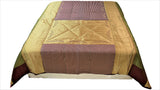 Embroidery(Maroon/Beige) PolyCotton Quilt (90x108 Inch)-400 GSM - Jagdish Store Online Since 1965