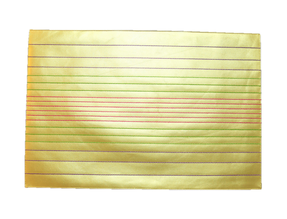 Gold Stitched Table Mat 12x18 inch front view