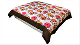 Floral Printed(Brown) PolyCotton Quilt (90x108 Inch)-400 GSM - Jagdish Store Online Since 1965