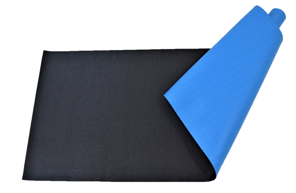Obsessions-(Turquoise/Black) Modern Rubberize Yoga Mat(6mm) - Jagdish Store Online Since 1965