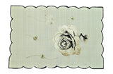 (Beige-Black) Embroidery Table Mat-Linen(Cream)(6 PCS Set) - Jagdish Store Online Since 1965