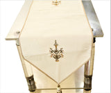 Embroidery (13 X 60 Inch) Table Runner(Cream)-Polyester - Jagdish Store Online Since 1965
