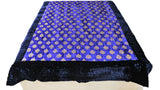 Foil Printed(Blue) Chenille Quilt (90x100 Inch) - Jagdish Store Online Since 1965